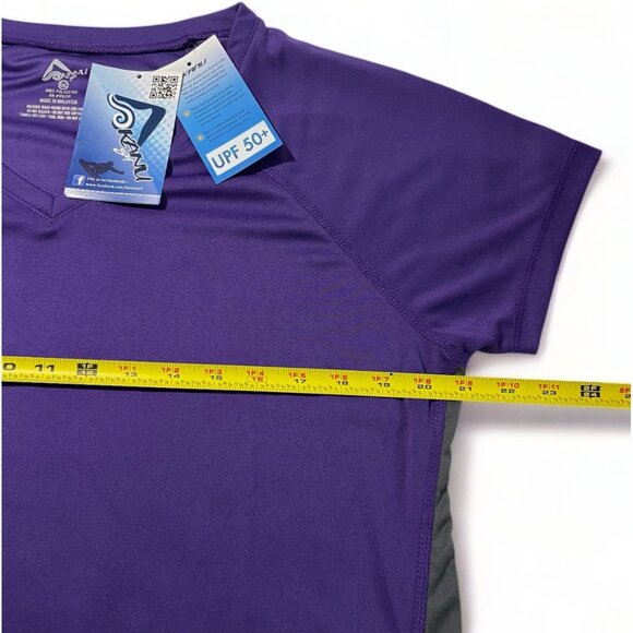 Kanu Surf Women's UPF 50+ Short Sleeved Active Swim Shirt Rashguard, XXL - Picture 5 of 10